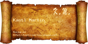 Kastl Martin névjegykártya